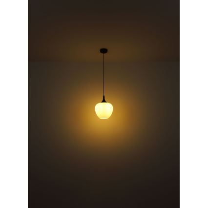 Globo - Lustra ar auklu 1xE27/60W/230V d. 29 cm balta/brūna