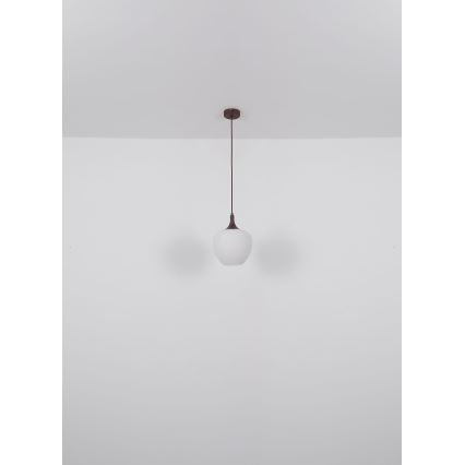 Globo - Lustra ar auklu 1xE27/60W/230V d. 29 cm balta/brūna