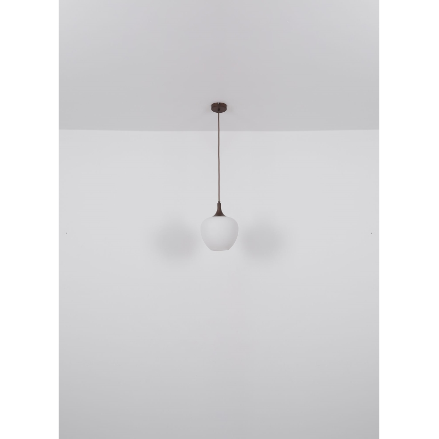 Globo - Lustra ar auklu 1xE27/60W/230V d. 29 cm balta/brūna