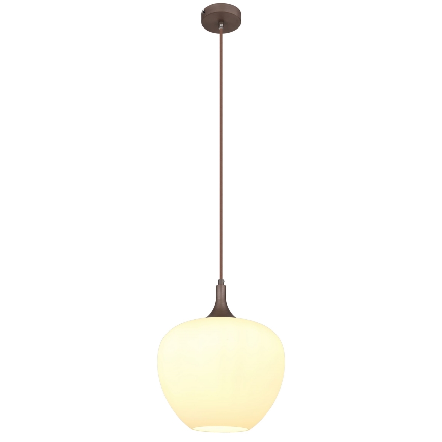 Globo - Lustra ar auklu 1xE27/60W/230V d. 29 cm balta/brūna