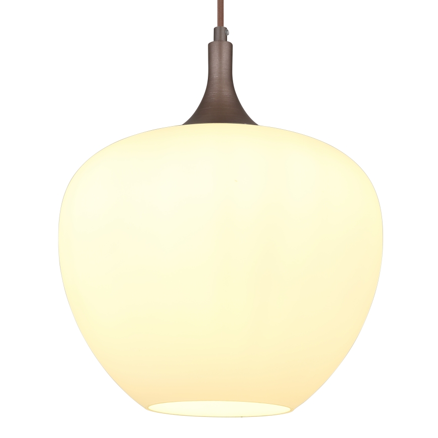 Globo - Lustra ar auklu 1xE27/60W/230V d. 29 cm balta/brūna