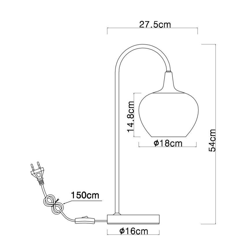 Globo - Galda lampa 1xE27/40W/230V varš