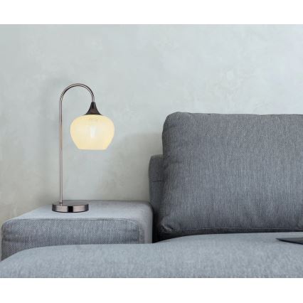 Globo - Galda lampa 1xE27/40W/230V balta/antracīta