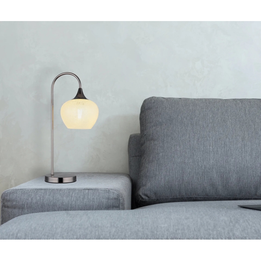Globo - Galda lampa 1xE27/40W/230V balta/antracīta