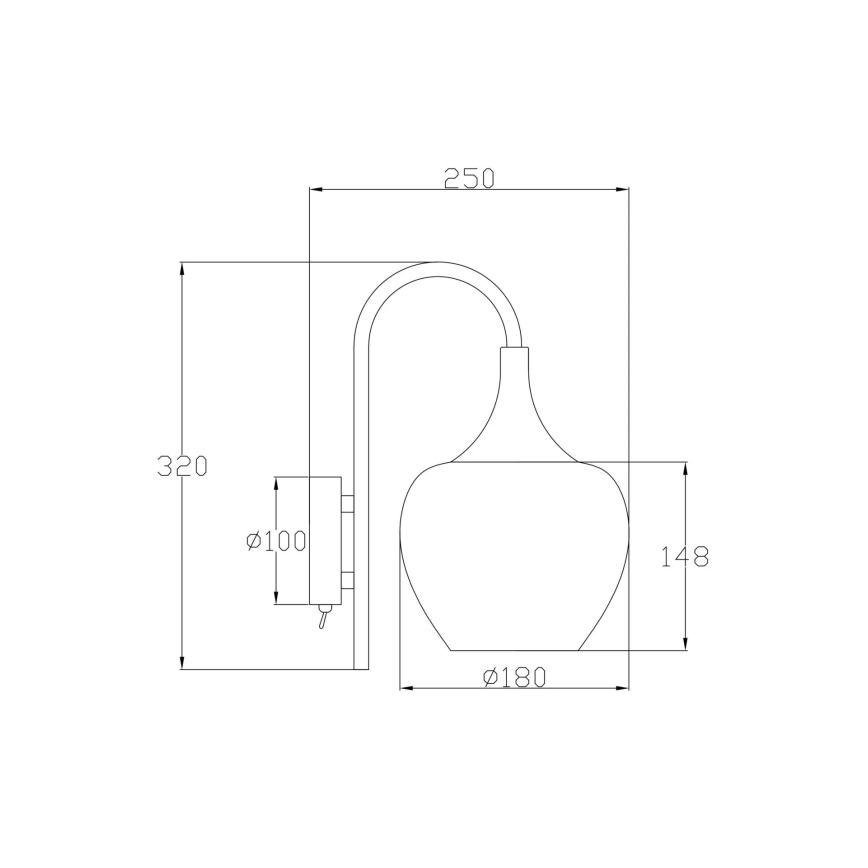 Globo - Sienas lampa 1xE27/40W/230V balta/antracīta
