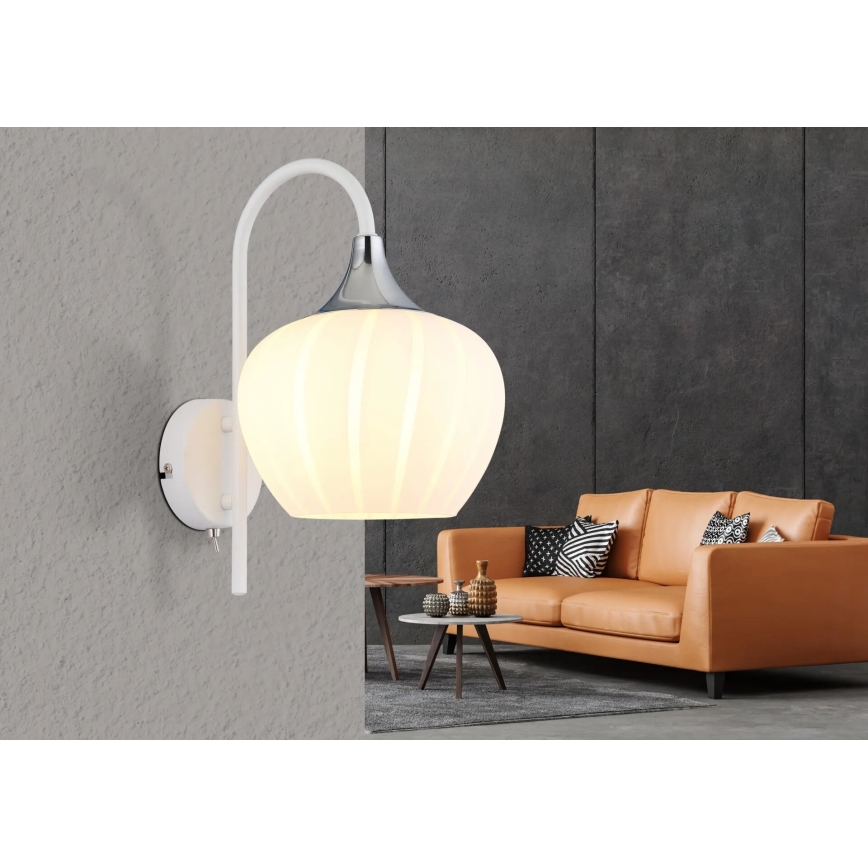 Globo - Sienas lampa 1xE27/40W/230V balta