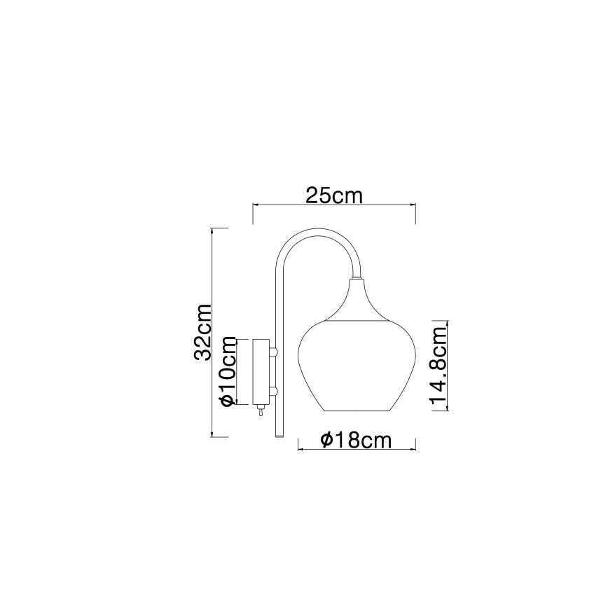 Globo - Sienas lampa 1xE27/40W/230V balta