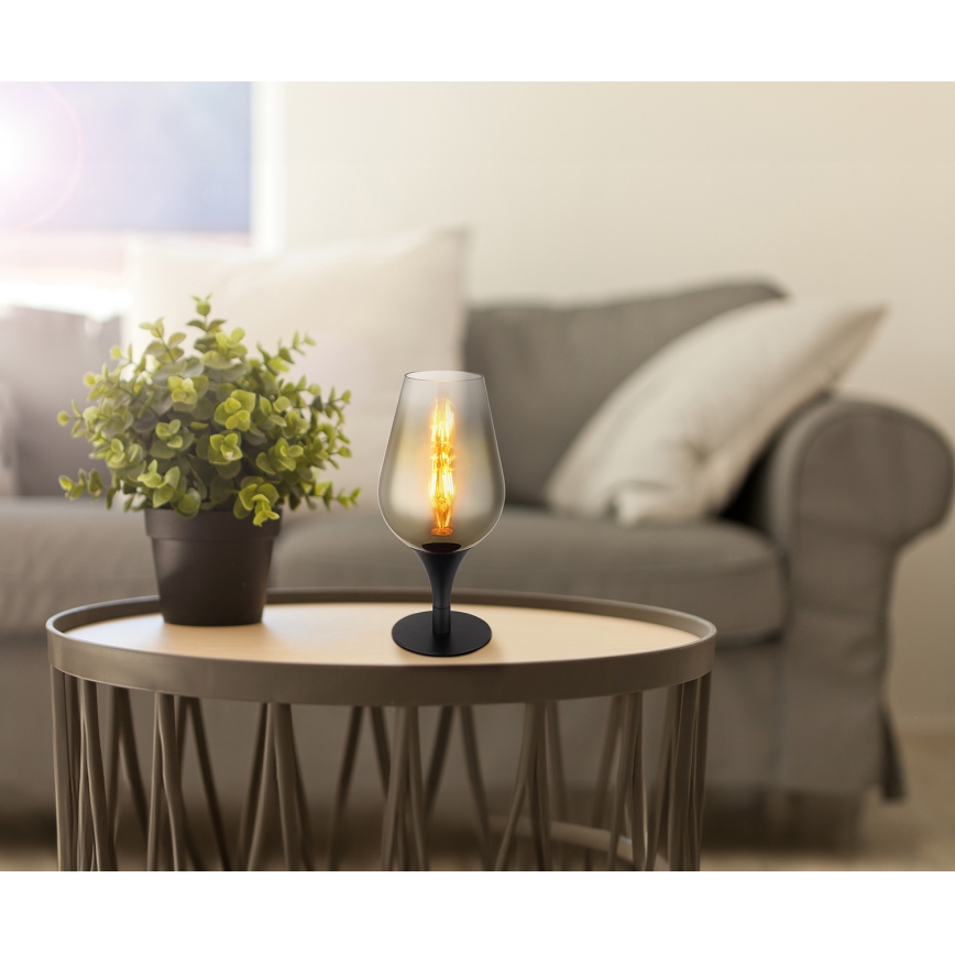 Globo - Galda lampa 1xE27/40W/230V d. 15 cm zelta