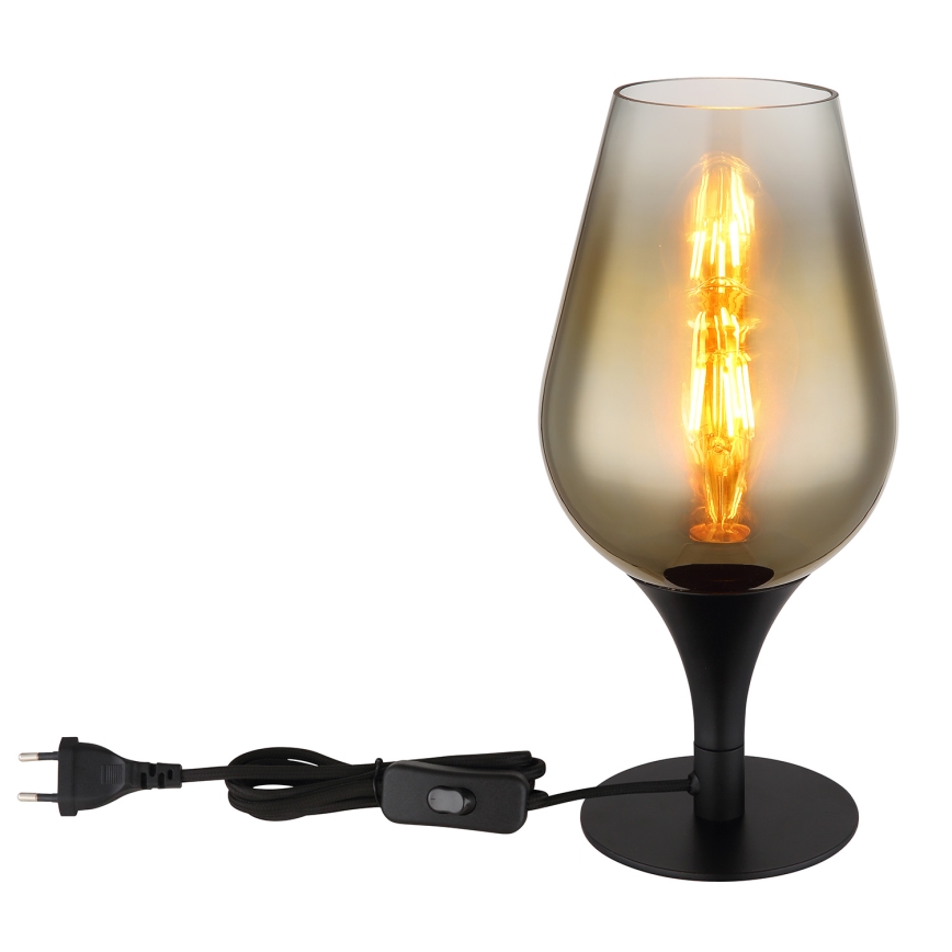 Globo - Galda lampa 1xE27/40W/230V d. 15 cm zelta