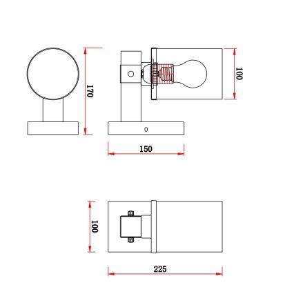 Globo - Sienas lampa 1xE27/60W/230V ozols