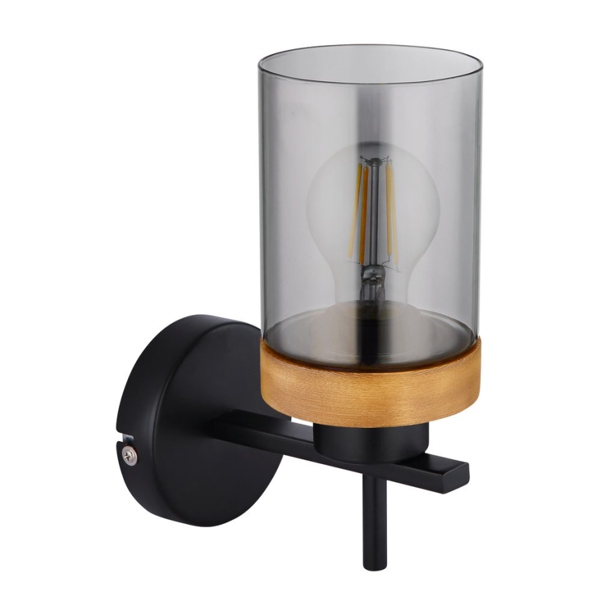 Globo - Sienas lampa 1xE27/40W/230V metāla/koka