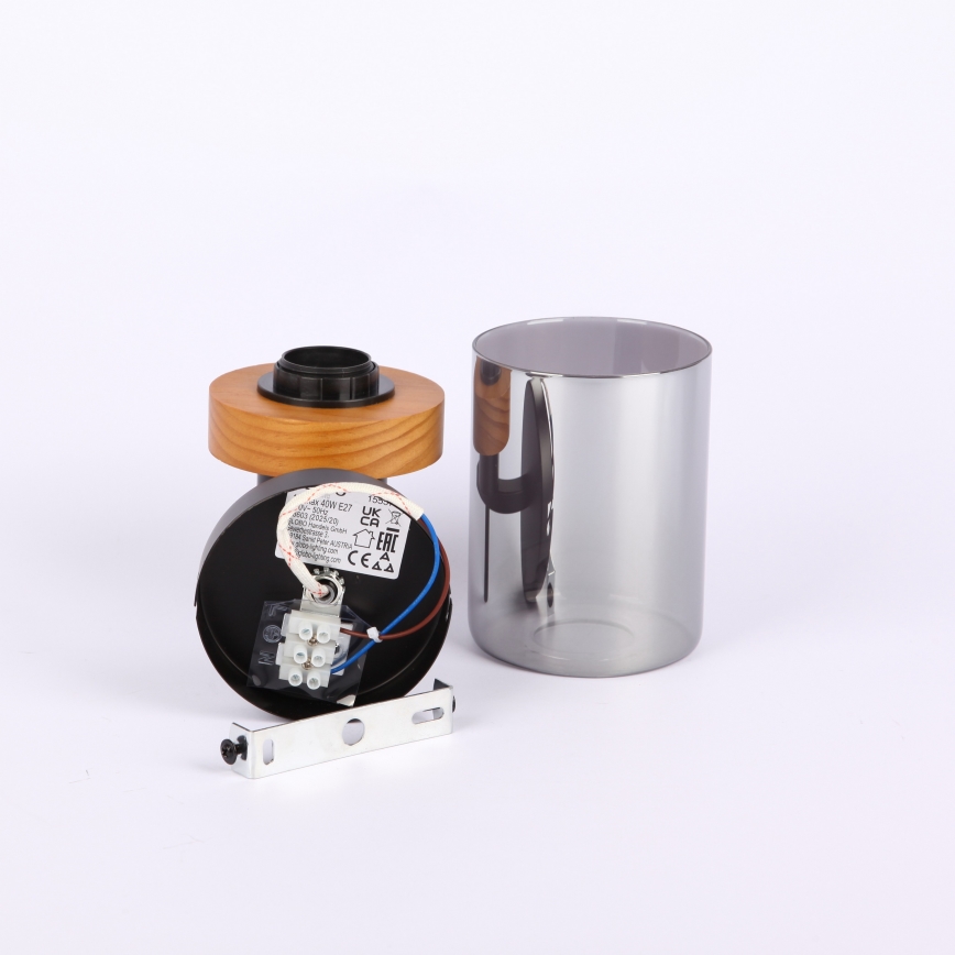 Globo - Sienas lampa 1xE27/40W/230V metāla/koka