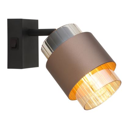 Globo - sienas spotgaismeklis 1xE27/40W/230V melns/bronzas