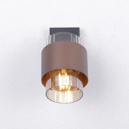 Globo - sienas spotgaismeklis 1xE27/40W/230V melns/bronzas