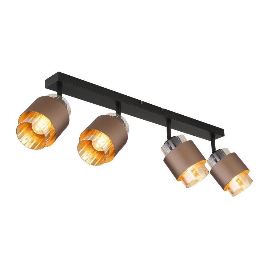 Globo - Virziena gaismeklis 4xE27/40W/230V melns/bronzas krāsā