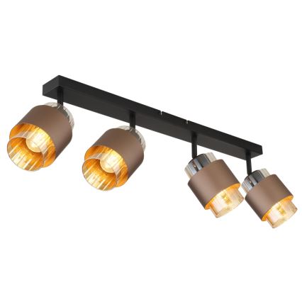 Globo - Virziena gaismeklis 4xE27/40W/230V melns/bronzas krāsā