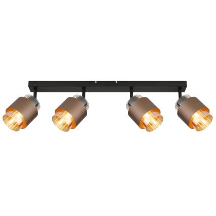 Globo - Virziena gaismeklis 4xE27/40W/230V melns/bronzas krāsā