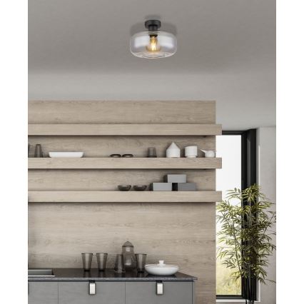 Globo - Virsapmetuma lustra 1xE27/40W/230V d. 28 cm pelēka
