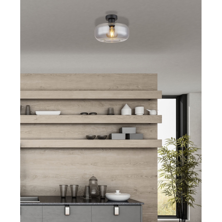 Globo - Virsapmetuma lustra 1xE27/40W/230V d. 28 cm pelēka