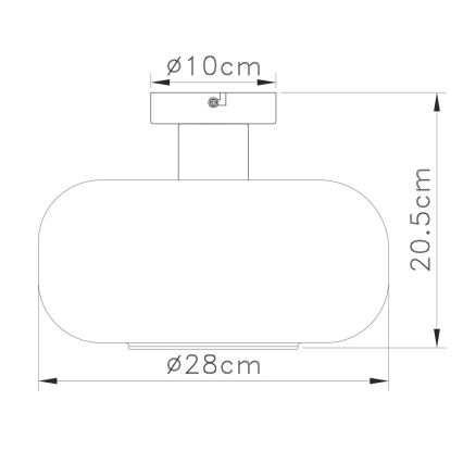 Globo - Virsapmetuma lustra 1xE27/40W/230V d. 28 cm pelēka