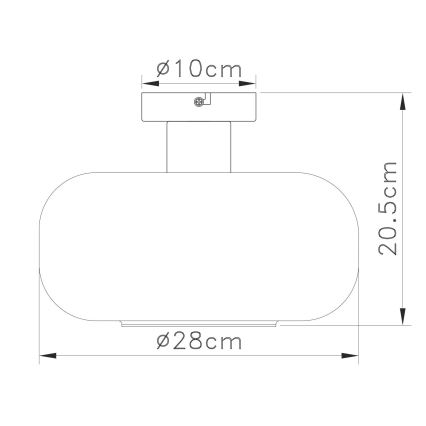 Globo - Virsapmetuma lustra 1xE27/40W/230V d. 28 cm caurspīdīga
