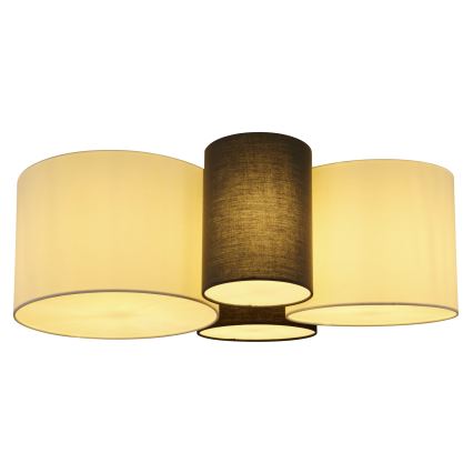 Globo 15586-4D - Griestu lampa MAKKI 4xE27/15W/230V balta/pelēka/melna