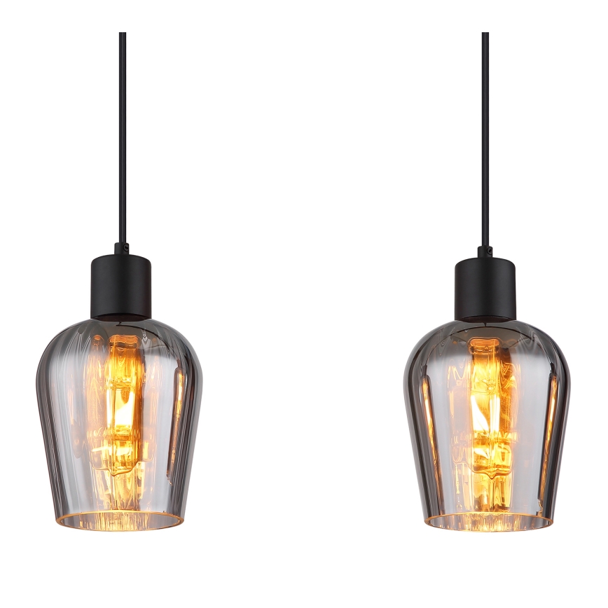 Globo - Lustra ar auklu 4xE27/40W/230V melna