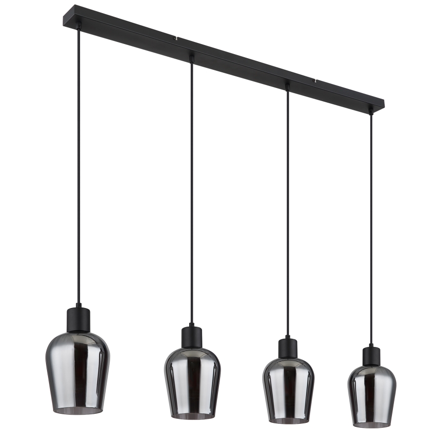 Globo - Lustra ar auklu 4xE27/40W/230V melna