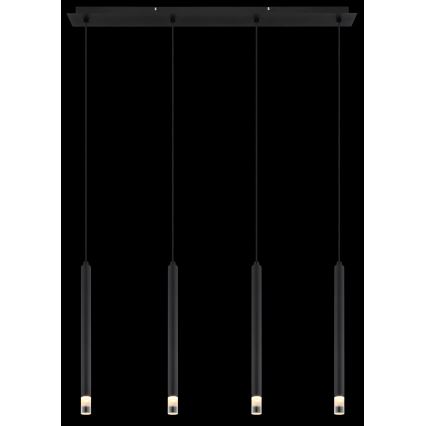 Globo - Lustra ar auklu 4xG9/4W/230V melna