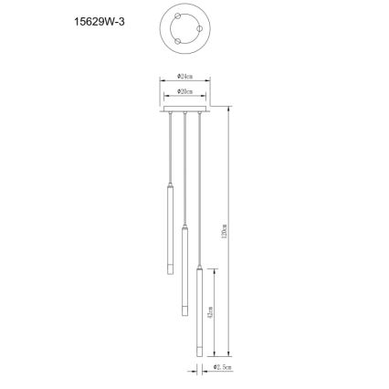Globo - Lustra ar auklu 3xG9/4W/230V d. 24 cm