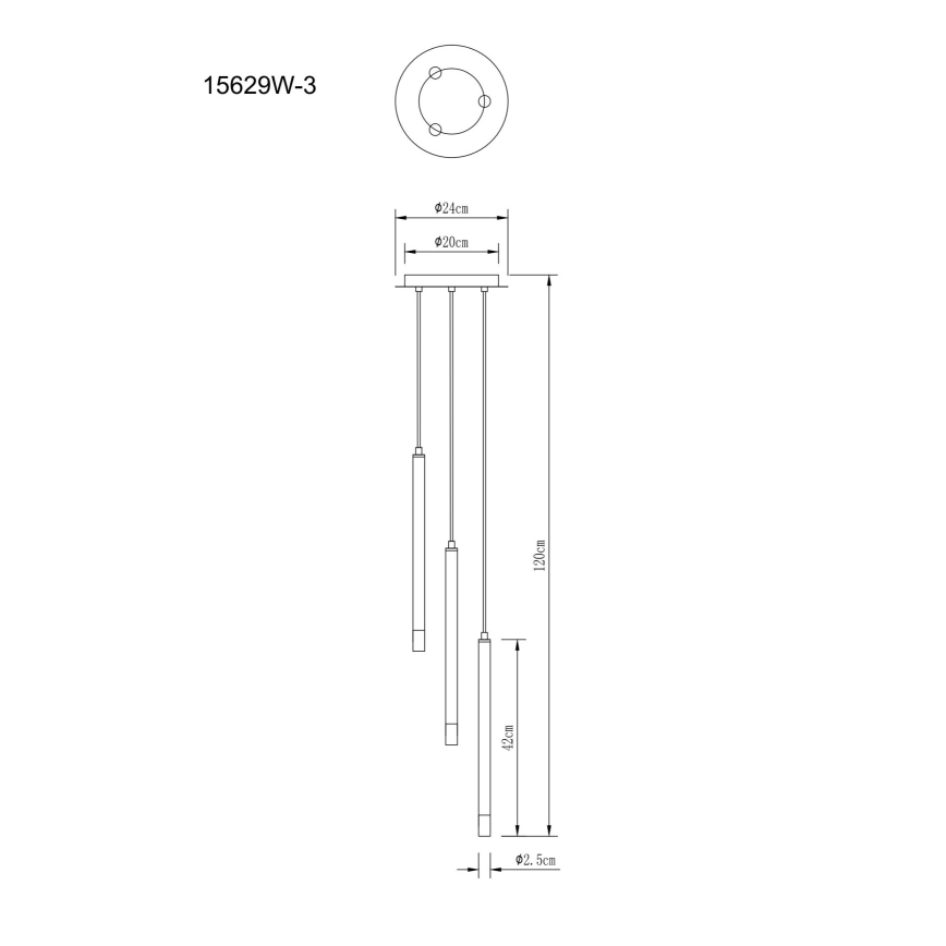 Globo - Lustra ar auklu 3xG9/4W/230V d. 24 cm