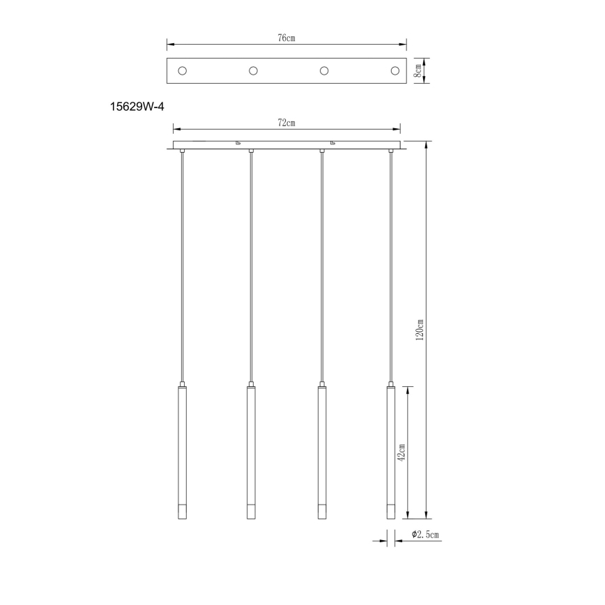 Globo - Lustra ar auklu 4xG9/4W/230V