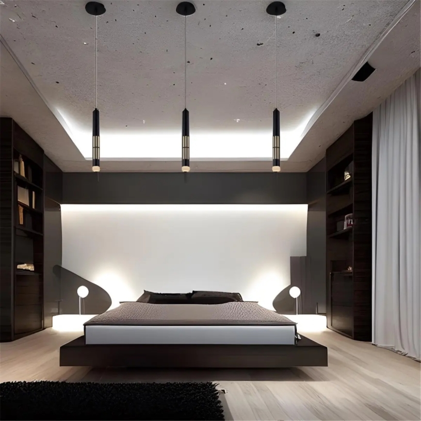 Globo - LED lustra uz troses LED/12W/230V 3000K melna