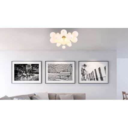 Globo - Virsapmetuma lustra 3xE14/25W/230V d. 55 cm balta