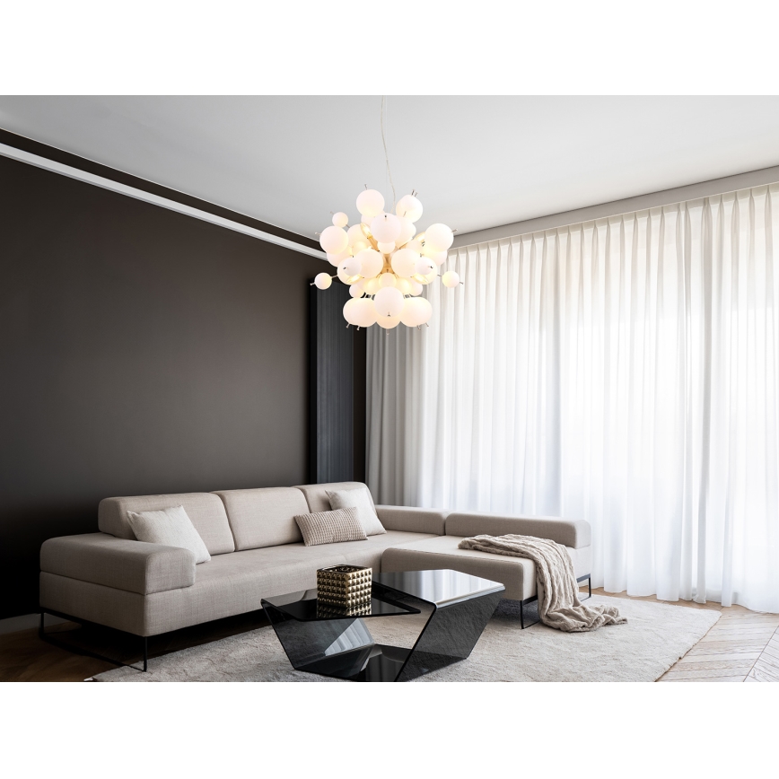 Globo - Lustra ar auklu 6xE14/25W/230V d. 55 cm balta