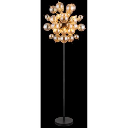 Globo - Grīdas stāvlampa 6xE14/25W/230V brūna/dūmakains