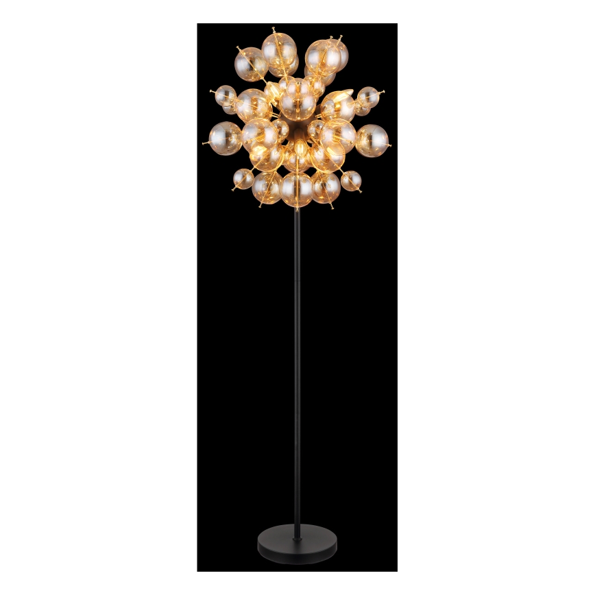 Globo - Grīdas stāvlampa 6xE14/25W/230V brūna/dūmakains