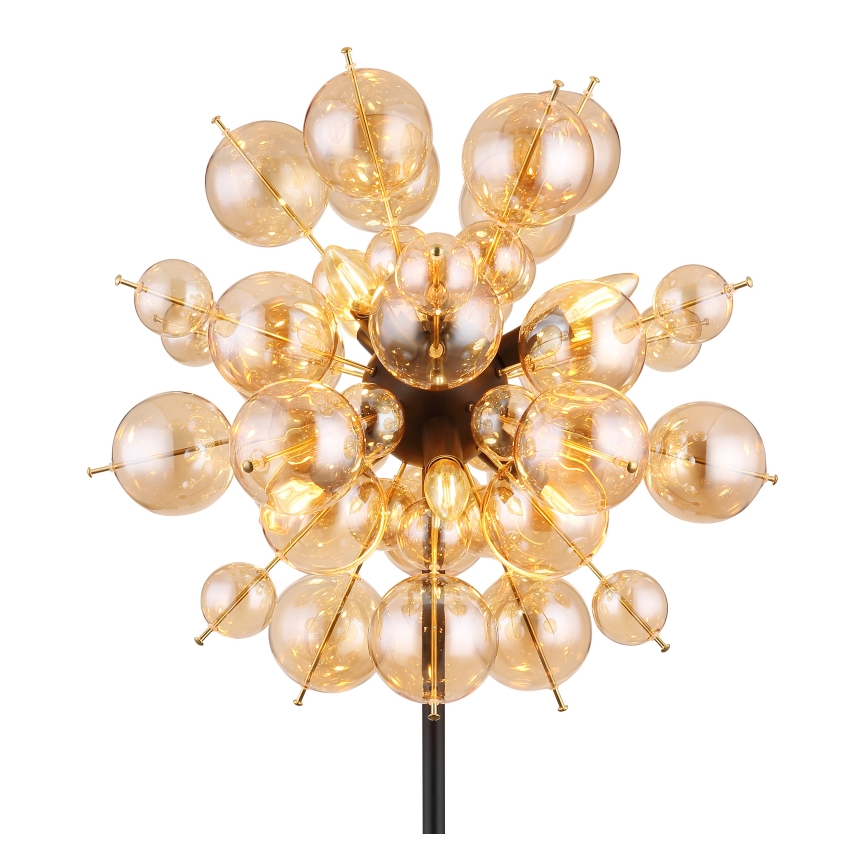 Globo - Grīdas stāvlampa 6xE14/25W/230V brūna/dūmakains