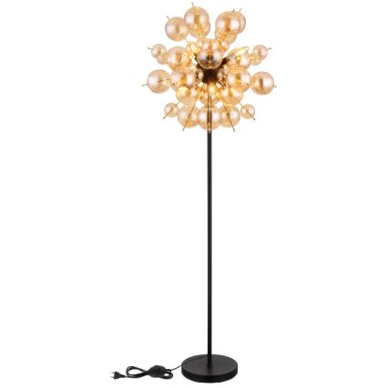 Globo - Grīdas stāvlampa 6xE14/25W/230V brūna/dūmakains