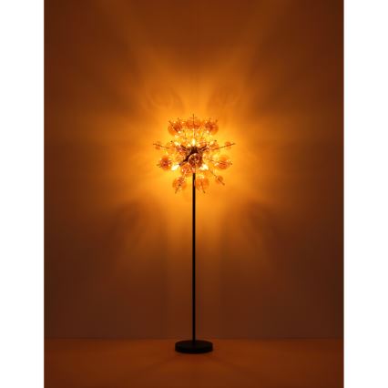 Globo - Grīdas stāvlampa 6xE14/25W/230V brūna/dūmakains