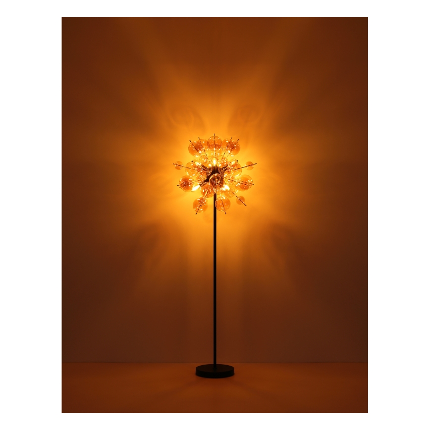 Globo - Grīdas stāvlampa 6xE14/25W/230V brūna/dūmakains