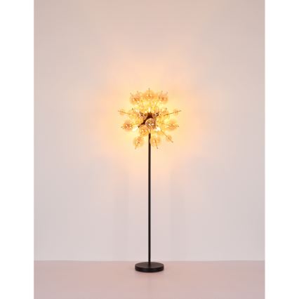 Globo - Grīdas stāvlampa 6xE14/25W/230V brūna/dūmakains