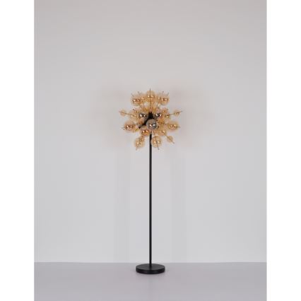 Globo - Grīdas stāvlampa 6xE14/25W/230V brūna/dūmakains