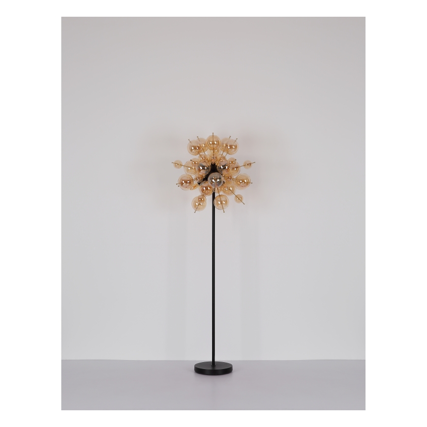 Globo - Grīdas stāvlampa 6xE14/25W/230V brūna/dūmakains
