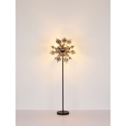 Globo - Grīdas stāvlampa 6xE14/25W/230V melna/dūmakains