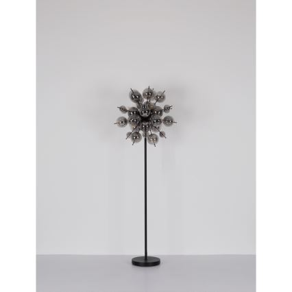 Globo - Grīdas stāvlampa 6xE14/25W/230V melna/dūmakains