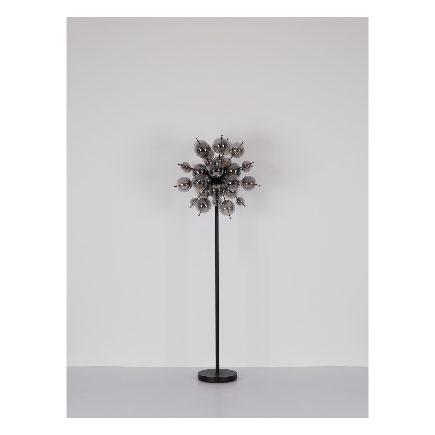 Globo - Grīdas stāvlampa 6xE14/25W/230V melna/dūmakains