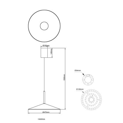 Globo - LED lustra uz troses LED/18W/230V 4000K krēmkrāsā