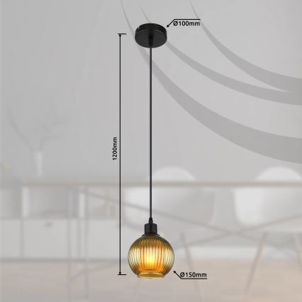 Globo - Lustra ar auklu 1xE27/25W/230V d. 15 cm zaļa