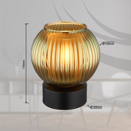 Globo - Galda lampa 1xE27/25W/230V d. 15 cm zaļa